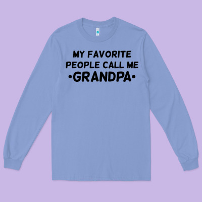 My Favorite People Call Me Grandpa Black Long Sleeve Tee Designed By Artisfamous
