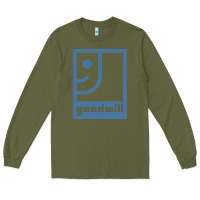 Army Green GOODWILL Long Sleeve Tee - artisFamous