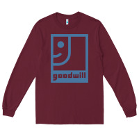 Burgundy GOODWILL Long Sleeve Tee - artisFamous