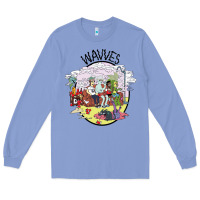 Colony Blue wavves Long Sleeve Tee - artisFamous