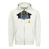 Oatmeal Heather senior 2024 graduation Zipper Hoodie - RanaPortraitStore