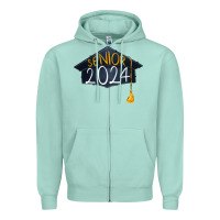 Seafoam senior 2024 graduation Zipper Hoodie - RanaPortraitStore