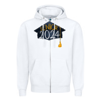 White senior 2024 graduation Zipper Hoodie - RanaPortraitStore