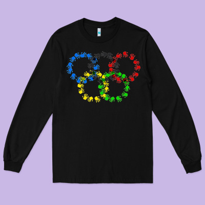 Winter Olympics Long Sleeve Tee Designed By Artisfamous