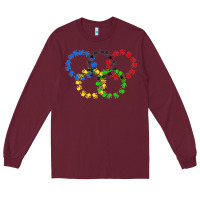 Burgundy winter olympics Long Sleeve Tee - artisFamous