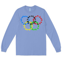 Colony Blue winter olympics Long Sleeve Tee - artisFamous