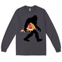 Smoke bigfoot carrying pizza Long Sleeve Tee - artisFamous