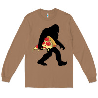 Toasted Coconut bigfoot carrying pizza Long Sleeve Tee - artisFamous