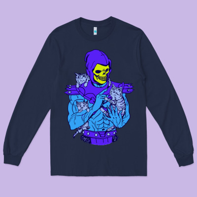 Skeletor's Cat Premium Scoop Csic Las Long Sleeve Tee Designed By Artisfamous
