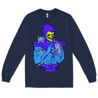 Navy skeletor's cat premium scoop csic las Long Sleeve Tee - artisFamous