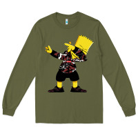 Army Green dabbing bart Long Sleeve Tee - artisFamous