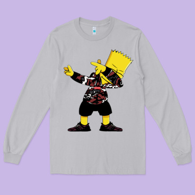 Dabbing Bart Long Sleeve Tee Designed By Artisfamous