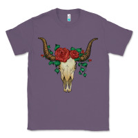Lavender bull skull with roses Classic Tee - Artiststas