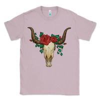 Lilac bull skull with roses Classic Tee - Artiststas