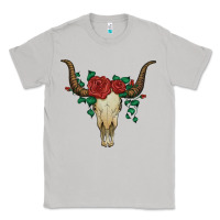 Moon Dust bull skull with roses Classic Tee - Artiststas