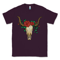 Plum bull skull with roses Classic Tee - Artiststas