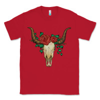 Red bull skull with roses Classic Tee - Artiststas