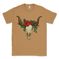 Toasted Coconut bull skull with roses Classic Tee - Artiststas
