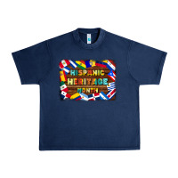 Navy hispanic heritage flags Urban Heavy Tee - BundleAndBundleShop