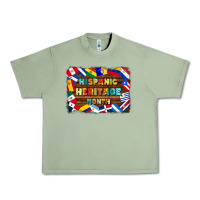 Oil Green hispanic heritage flags Urban Heavy Tee - BundleAndBundleShop