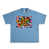 Pebble Blue hispanic heritage flags Urban Heavy Tee - BundleAndBundleShop