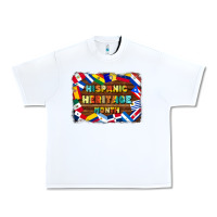 White hispanic heritage flags Urban Heavy Tee - BundleAndBundleShop