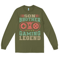 Army Green SON BROTHER GAMING LEGEND Long Sleeve Tee - artisFamous