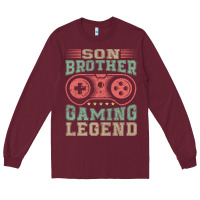 Burgundy SON BROTHER GAMING LEGEND Long Sleeve Tee - artisFamous