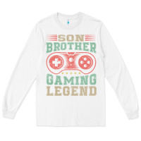 White SON BROTHER GAMING LEGEND Long Sleeve Tee - artisFamous