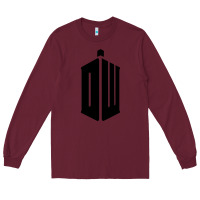 Burgundy dr who tshirt Long Sleeve Tee - artisFamous