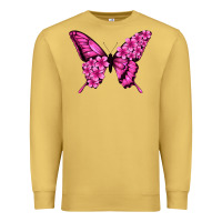 Antique Gold floral pink butterfly Premium Sweatshirt - Jasminsmagicworld