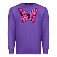 Purple floral pink butterfly Premium Sweatshirt - Jasminsmagicworld