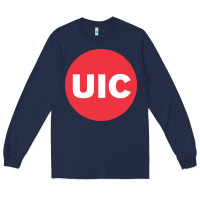 Navy UIC College Long Sleeve Tee - artisFamous