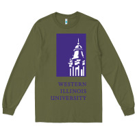 Army Green Western Illinois College Long Sleeve Tee - artisFamous