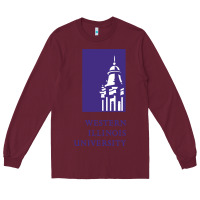 Burgundy Western Illinois College Long Sleeve Tee - artisFamous