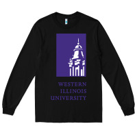 Black Western Illinois College Long Sleeve Tee - artisFamous