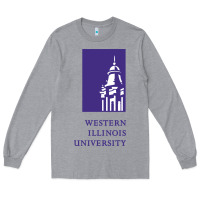 Heather Grey Western Illinois College Long Sleeve Tee - artisFamous