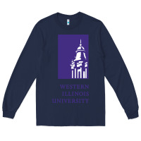 Navy Western Illinois College Long Sleeve Tee - artisFamous