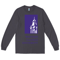 Smoke Western Illinois College Long Sleeve Tee - artisFamous