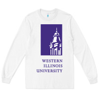 White Western Illinois College Long Sleeve Tee - artisFamous