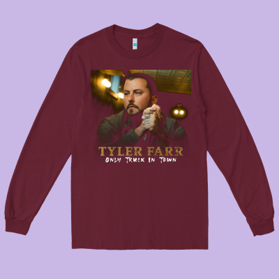 Tyler Farr Long Sleeve Tee Designed By Artisfamous