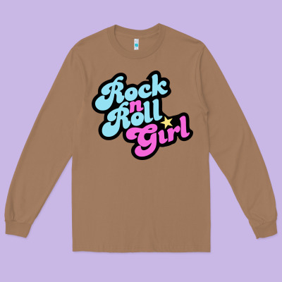 Rock N Roll Girl Long Sleeve Tee Designed By Artisfamous