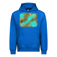 Cobalt Turquoise Leopard Background Urban Hoodie - Jasminsmagicworld