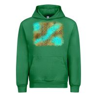 Emerald Turquoise Leopard Background Urban Hoodie - Jasminsmagicworld