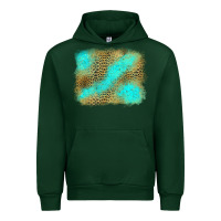 Foreset Green Turquoise Leopard Background Urban Hoodie - Jasminsmagicworld