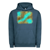 Pigment Midnight Navy Turquoise Leopard Background Urban Hoodie - Jasminsmagicworld