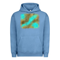 Pigment Pebble Blue Turquoise Leopard Background Urban Hoodie - Jasminsmagicworld