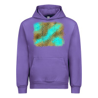 Tulip Turquoise Leopard Background Urban Hoodie - Jasminsmagicworld