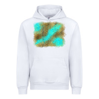 White Turquoise Leopard Background Urban Hoodie - Jasminsmagicworld
