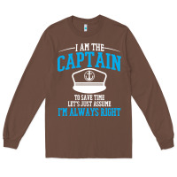 Chestnut captain funny boating sailing Long Sleeve Tee - artisFamous